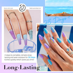 AZUREBEAUTY dip powder liquid base coat shown, delivering even coverage and strong adhesion