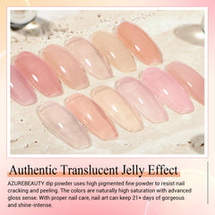AZUREBEAUTY pink translucent powder close-up highlighting subtle shine.