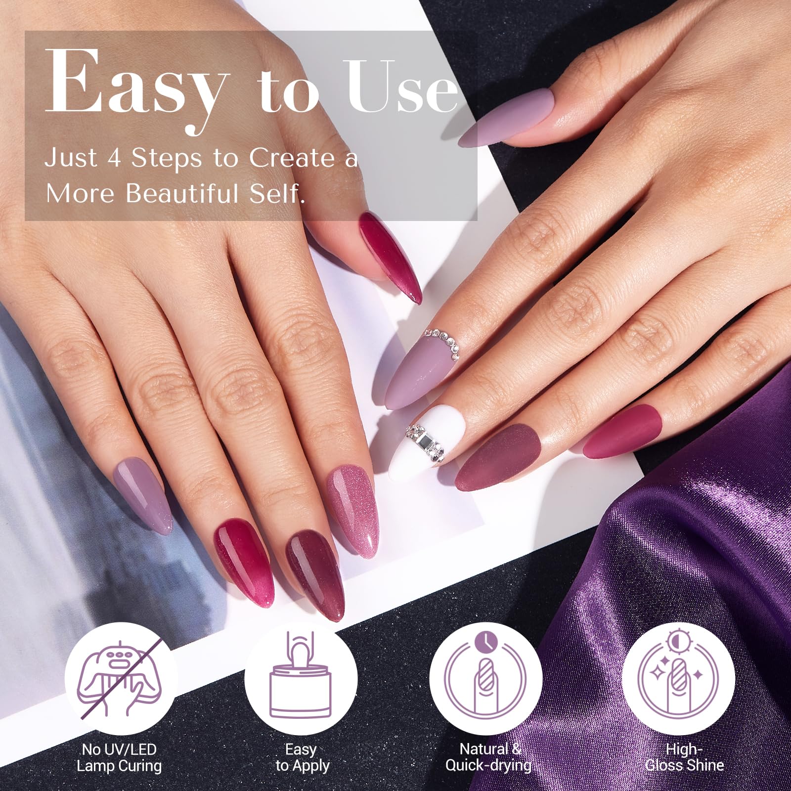 AZUREBEAUTY polvo para uñas saludable y sin irritación.