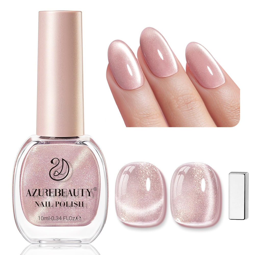 AZUREBEAUTY Esmalte con efecto ojo de gato, acabado elegante para uñas.