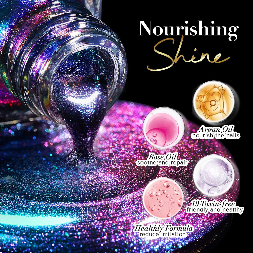AZUREBEAUTY Esmalte camaleón duradero con acabado brillante y resistente.