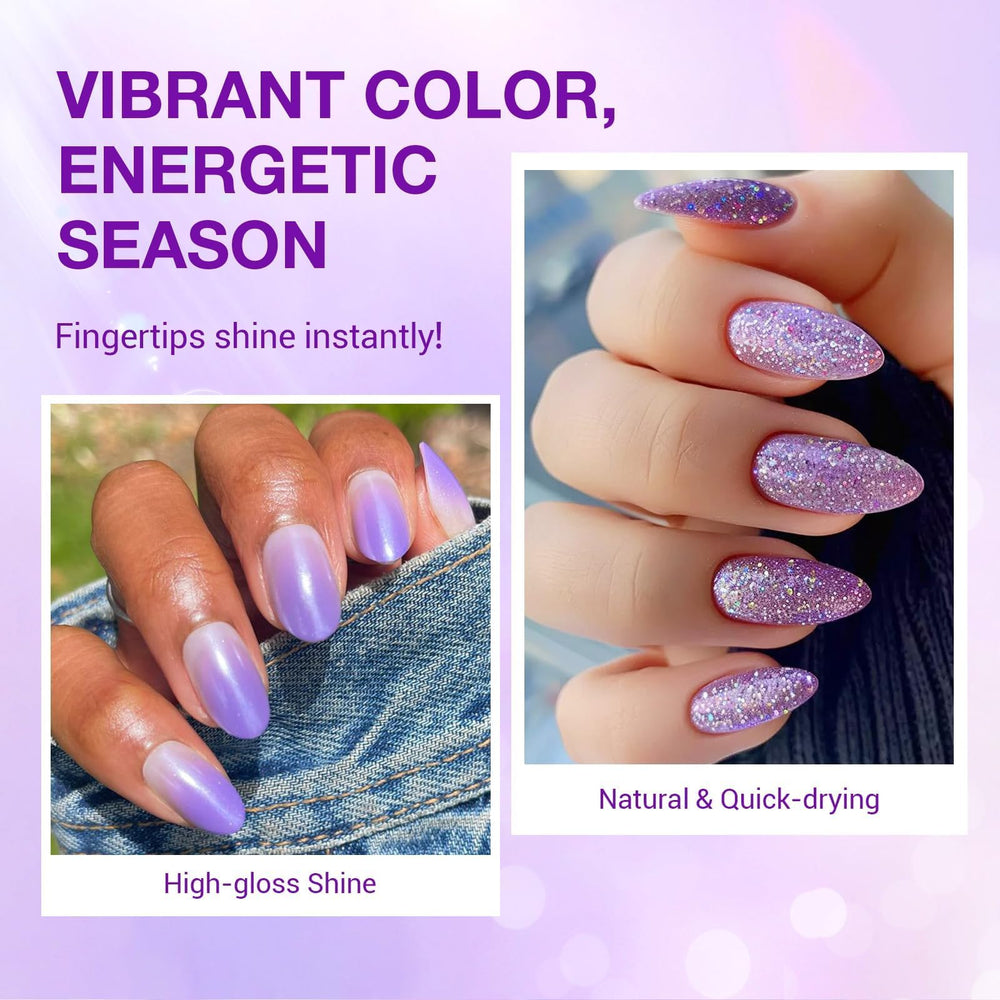 AZUREBEAUTY Esmalte aurora violeta, acabado vibrante para cualquier ocasión