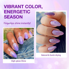 AZUREBEAUTY Esmalte aurora violeta, acabado vibrante para cualquier ocasión
