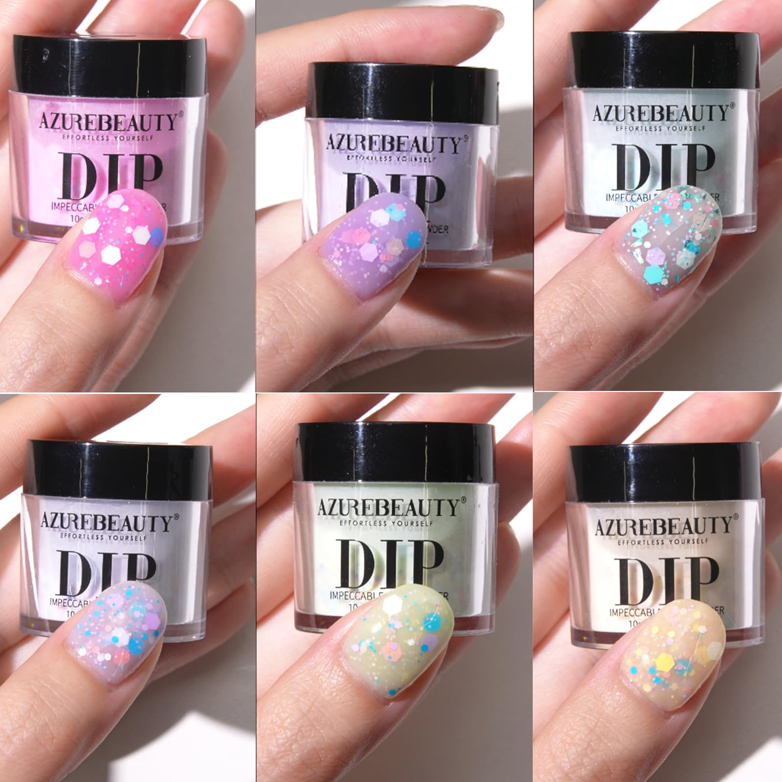 Fórmula suave de AZUREBEAUTY con calcio y vitaminas para uñas sanas.