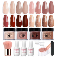 AZUREBEAUTY kit polvo de inmersión con todo para uñas