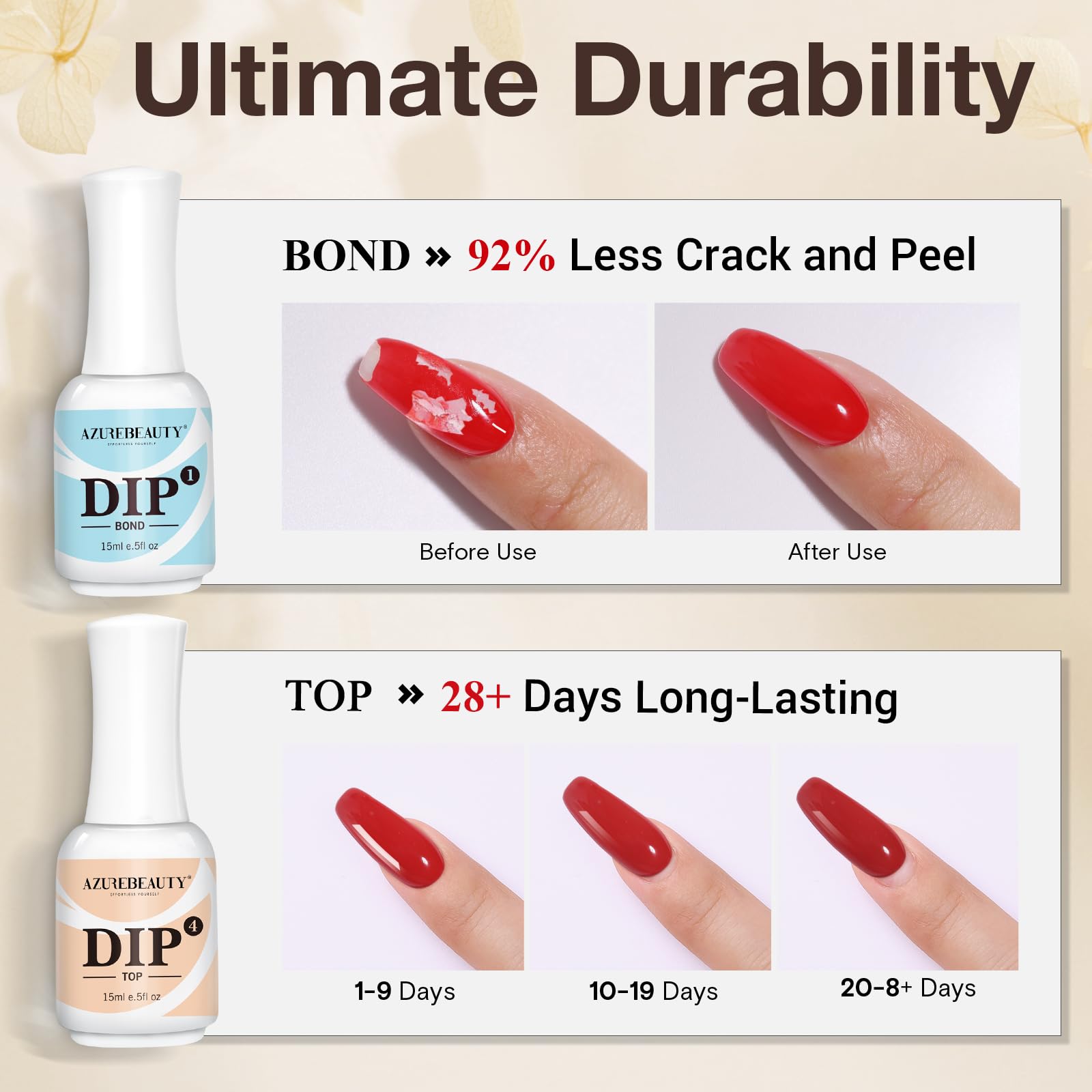 AZUREBEAUTY Kit uñas casa Dip 15 ml.