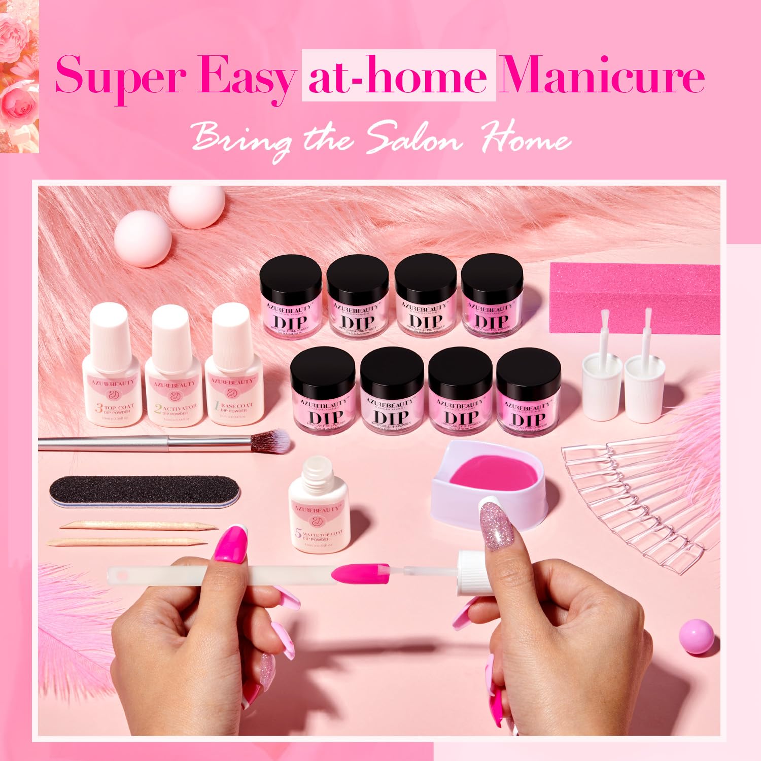 AZUREBEAUTY lima y bloque pulidor para manicura