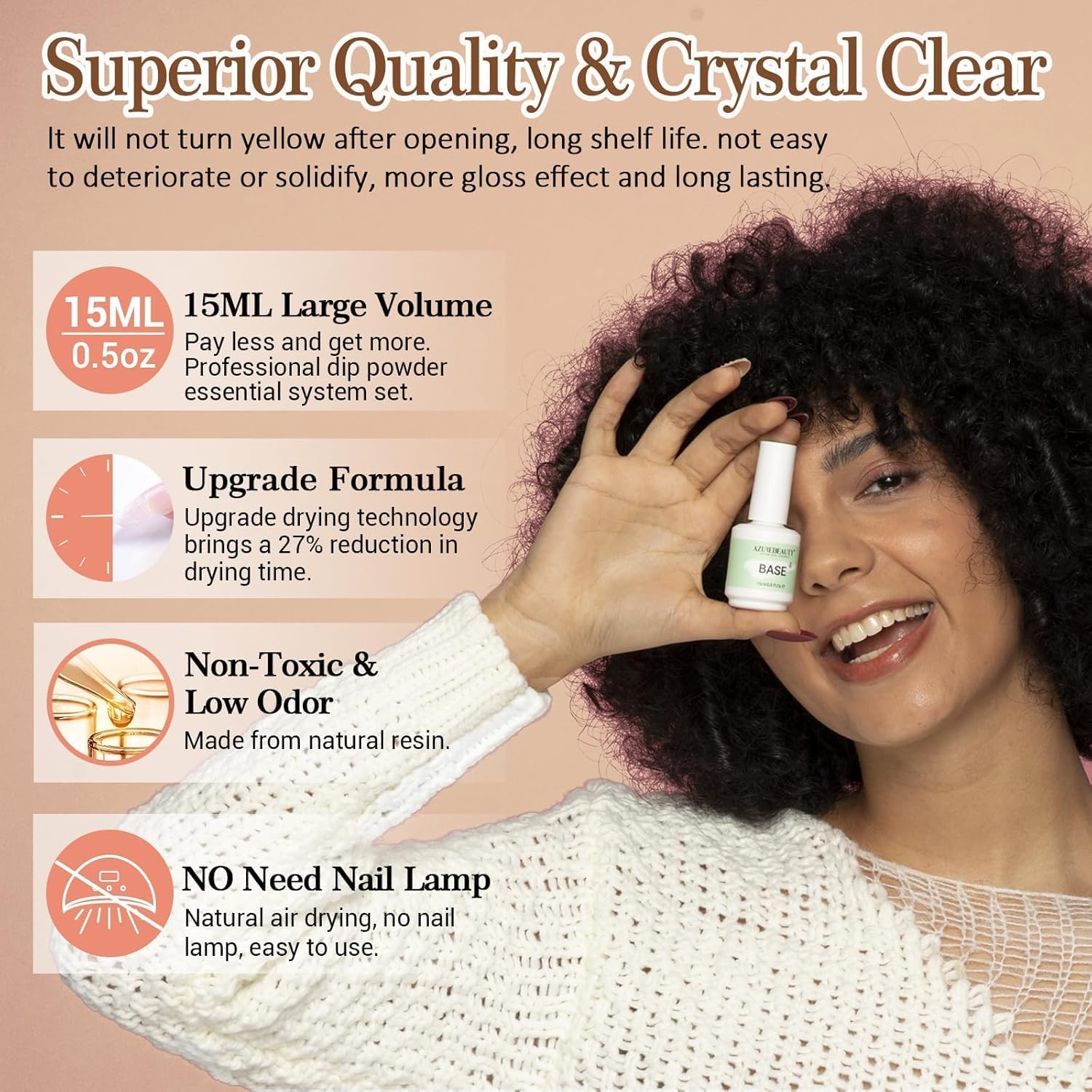 AZUREBEAUTY lima-uñas, superficie lisa para uñas perfectas