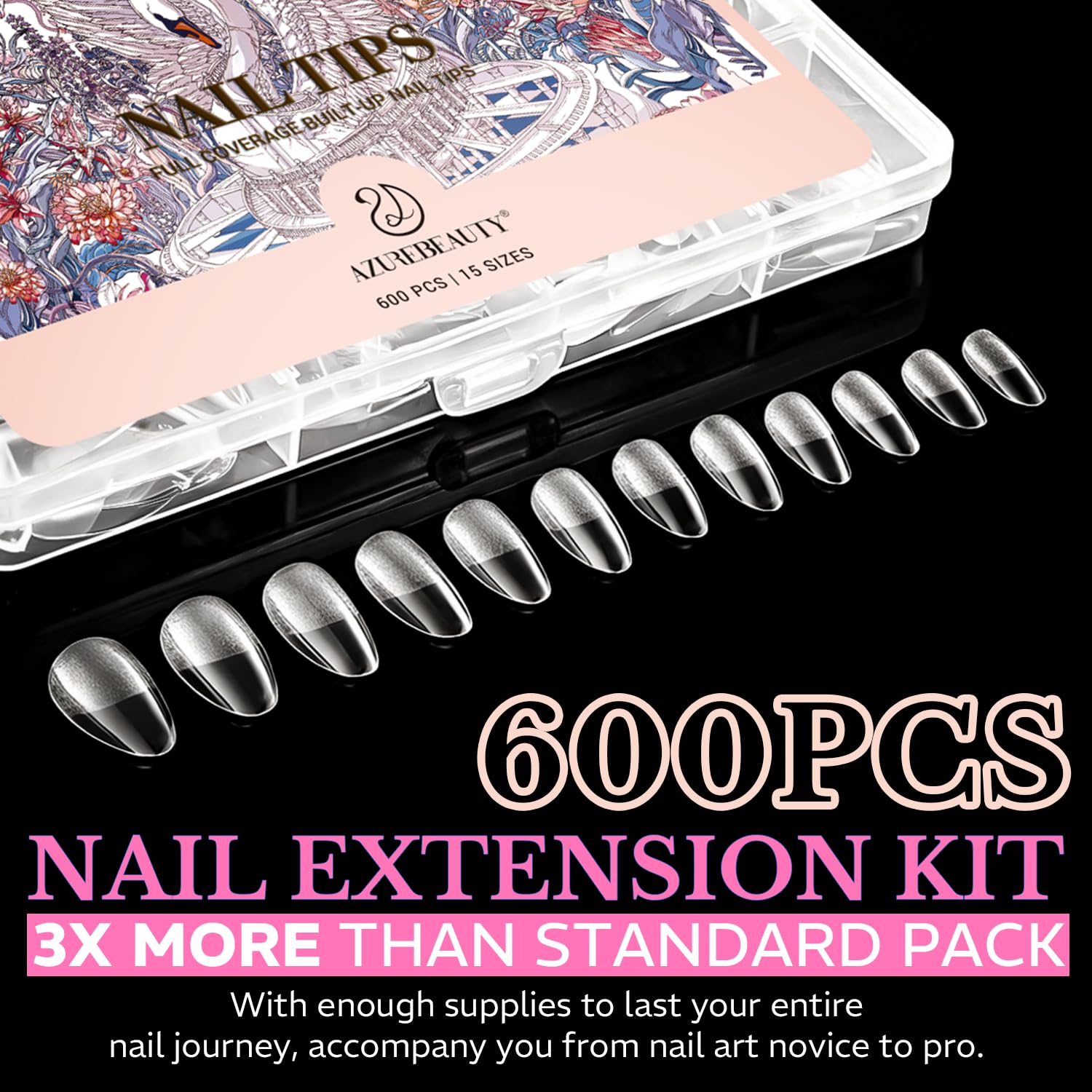 AZUREBEAUTY long-lasting almond nail tips last four weeks with proper application