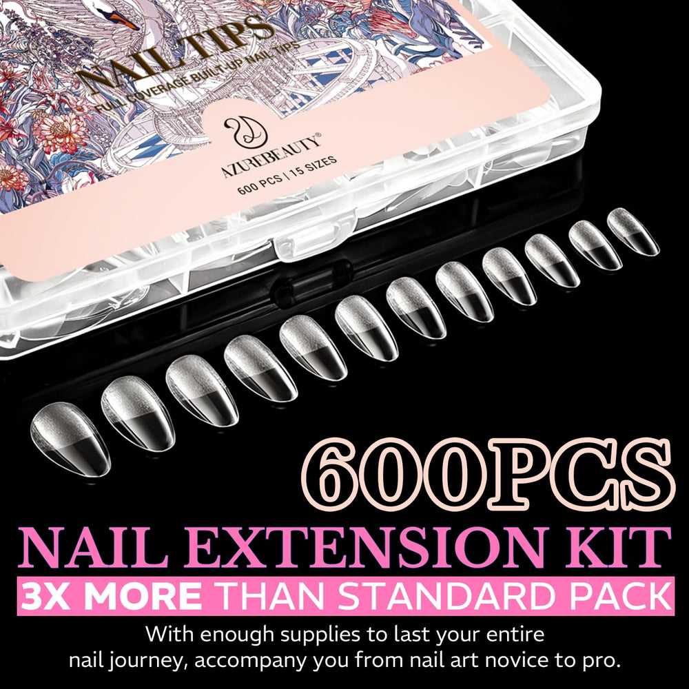 AZUREBEAUTY long-lasting almond nail tips last four weeks with proper application