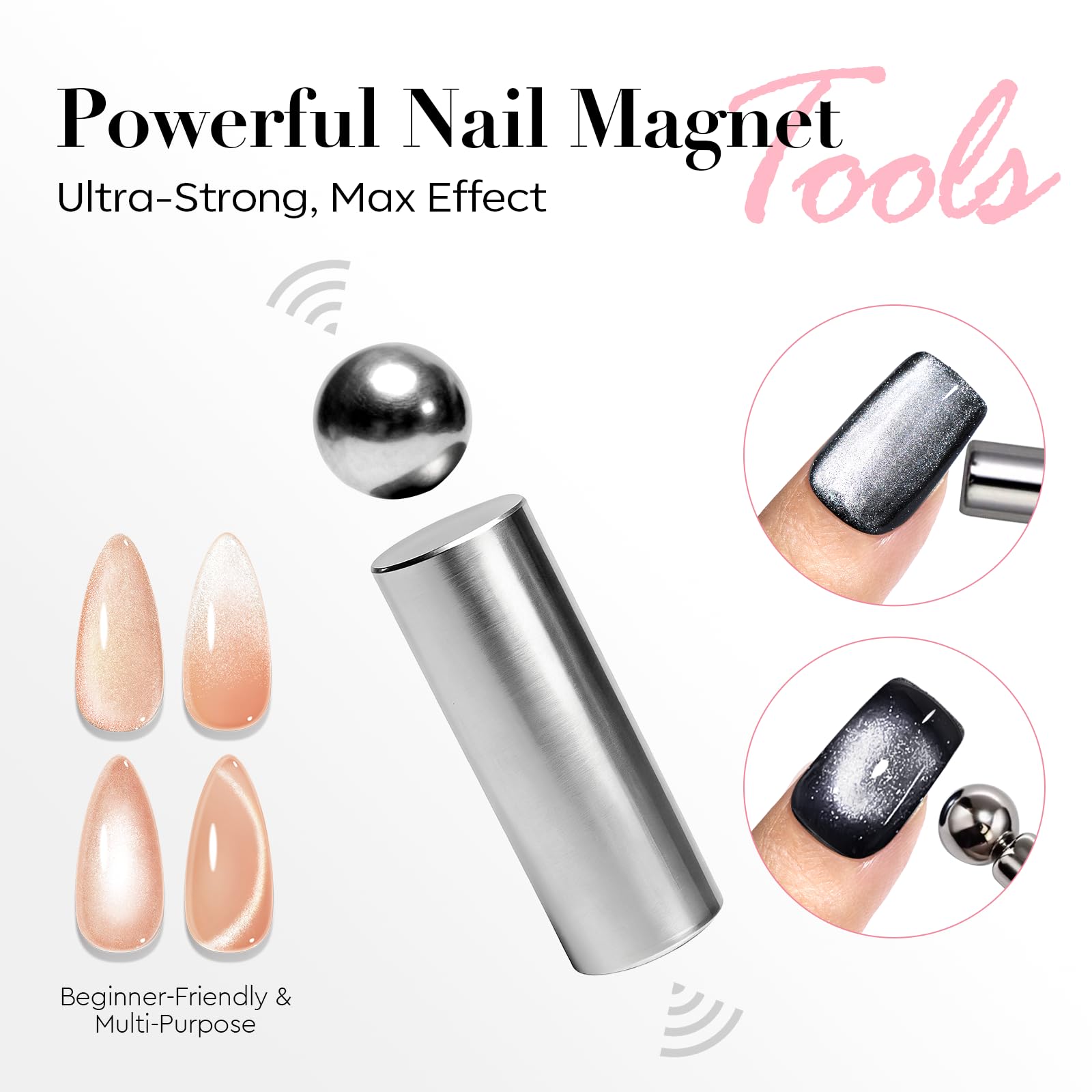 AzureBeauty magnetic pens allow quick, clean placements for nail art planning.