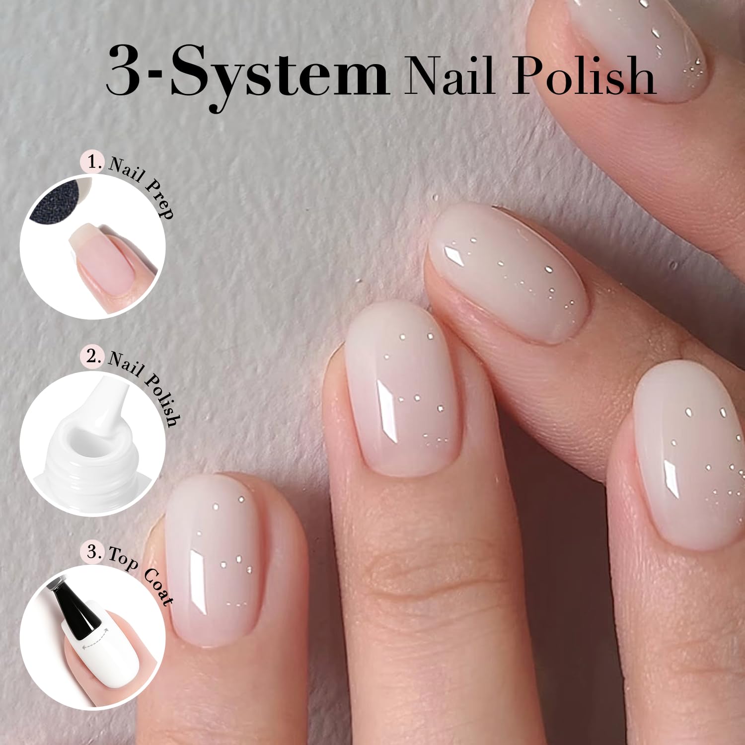 AZUREBEAUTY Milky White ultra-fast dry detail for quick home nails