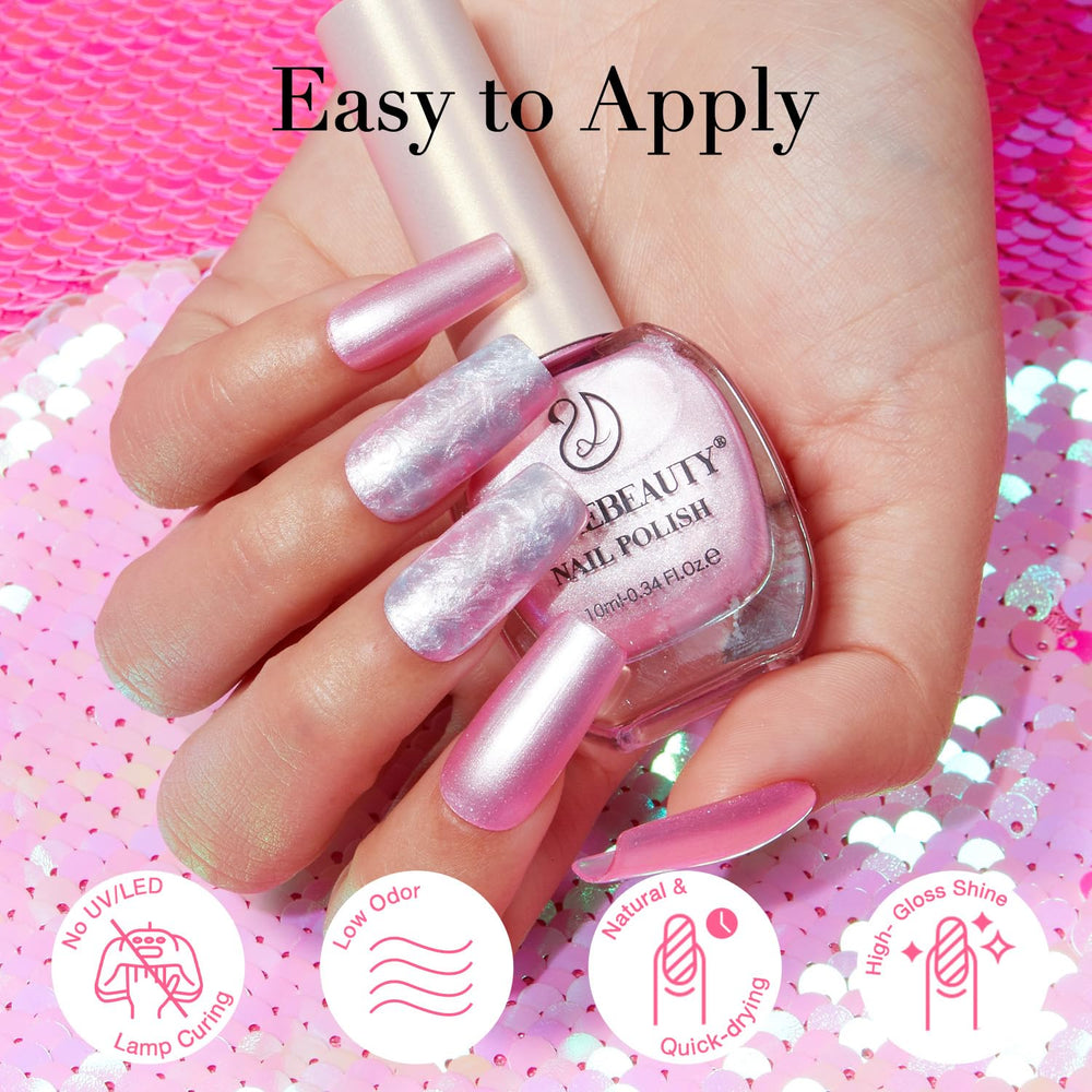 AZUREBEAUTY long-lasting gloss finish on nails after application.