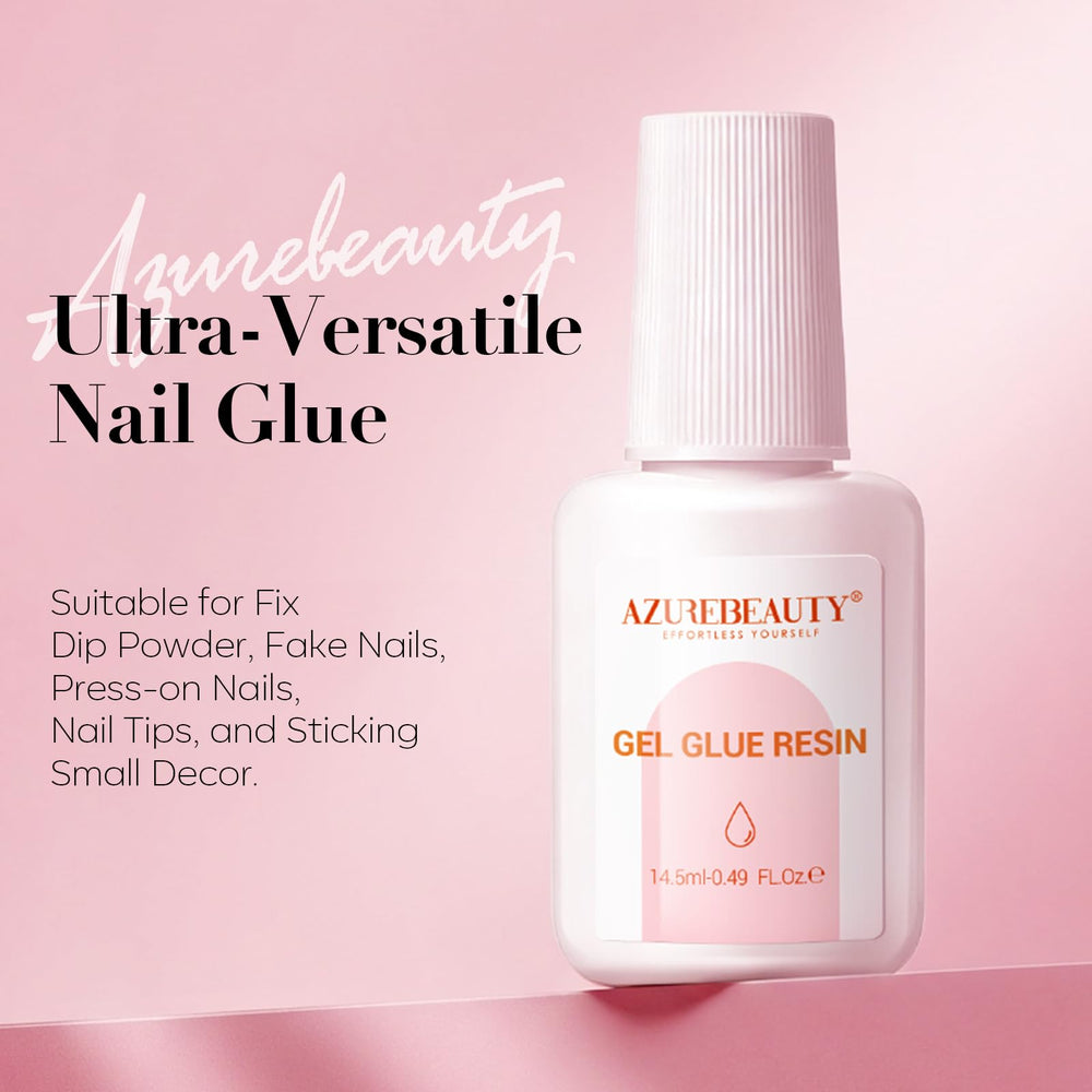 AzureBeauty Nail Repair Glue used with rhinestones and glitter embellishments