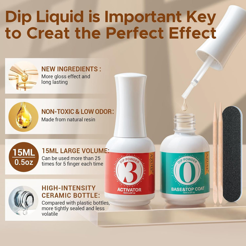 AZUREBEAUTY no lamp needed nail kit ready for at‑home sessions