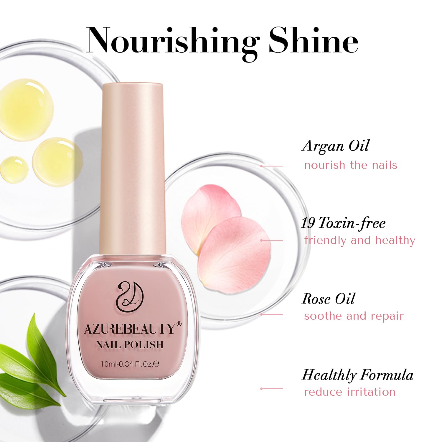 AZUREBEAUTY Nude Pink as elegant base for nail art