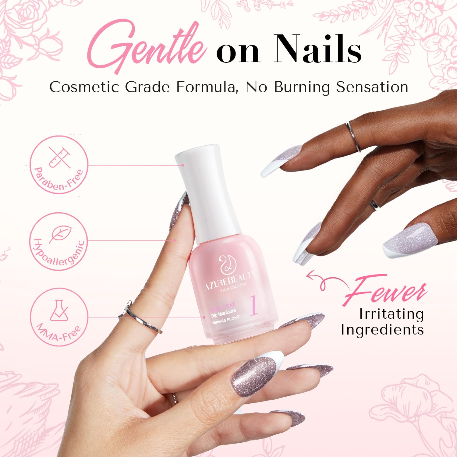 AZUREBEAUTY packaging highlights the giftable dip liquid set