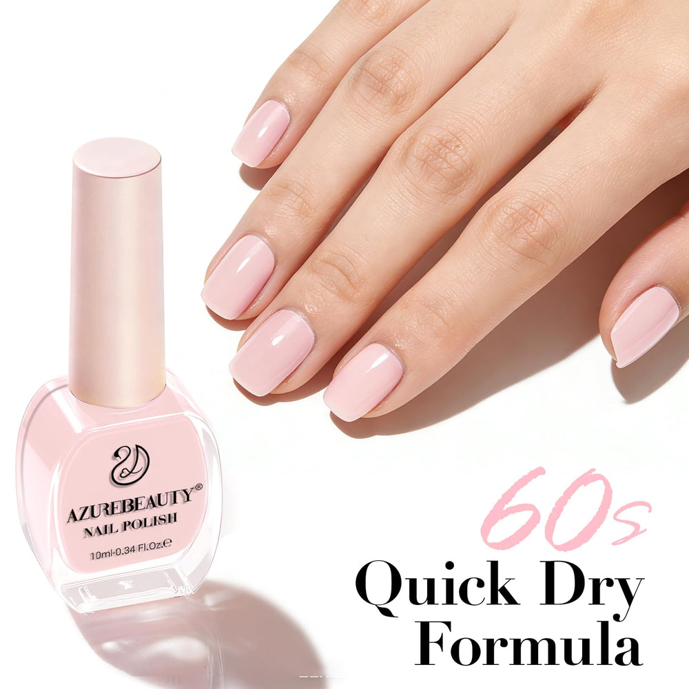 AZUREBEAUTY Pink Nail Polish top coat-ready for extra durability