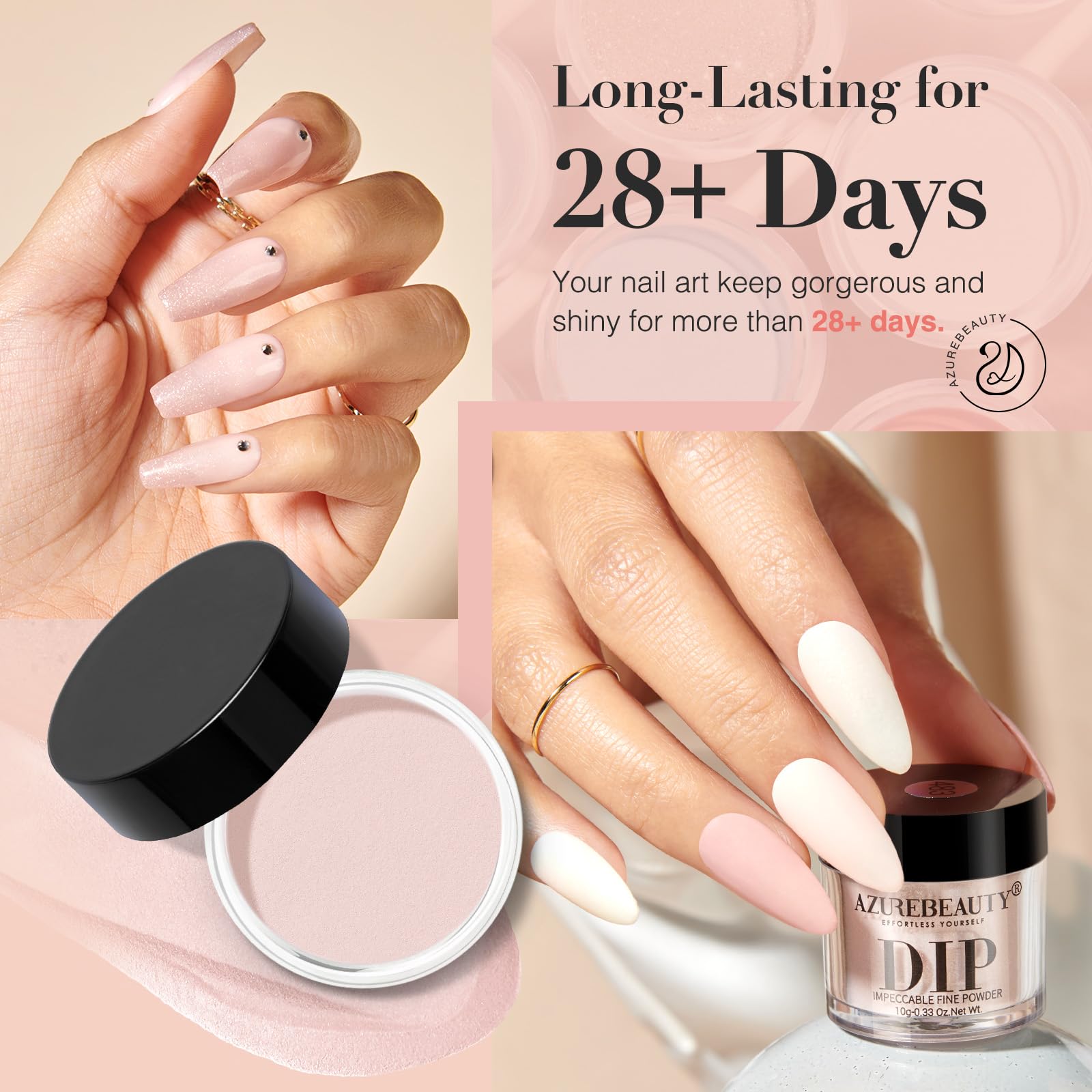 AZUREBEAUTY polvos de inmersión de lujo, brillo duradero para ocasiones.