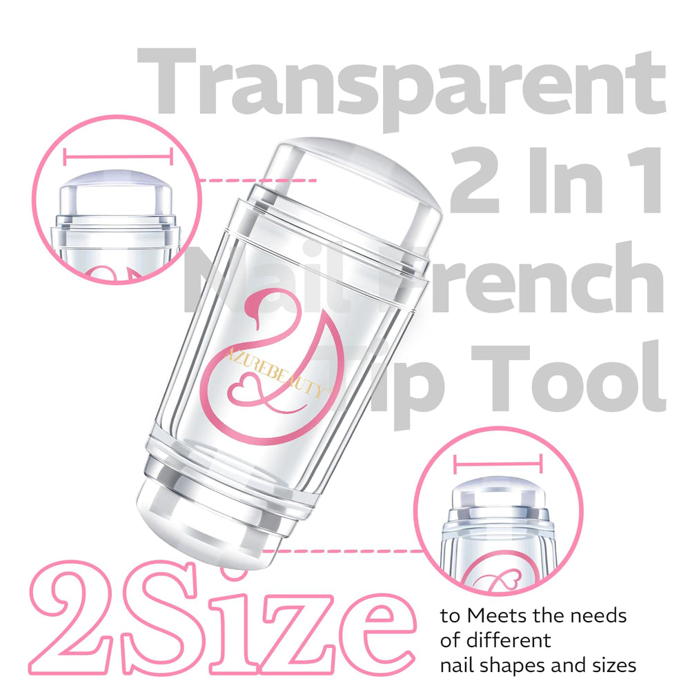 Replacement stamp heads and scraper included in Azurebeauty 6-piece kit.