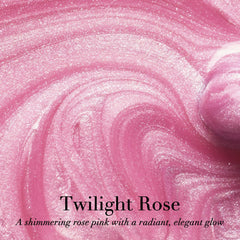 AZUREBEAUTY rose pink polish on nails with glossy finish for DIY manicure.