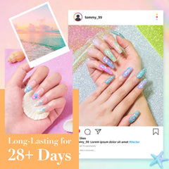 Polvo de inmersión AZUREBEAUTY sin lámpara, aplicación rápida y secado al aire.