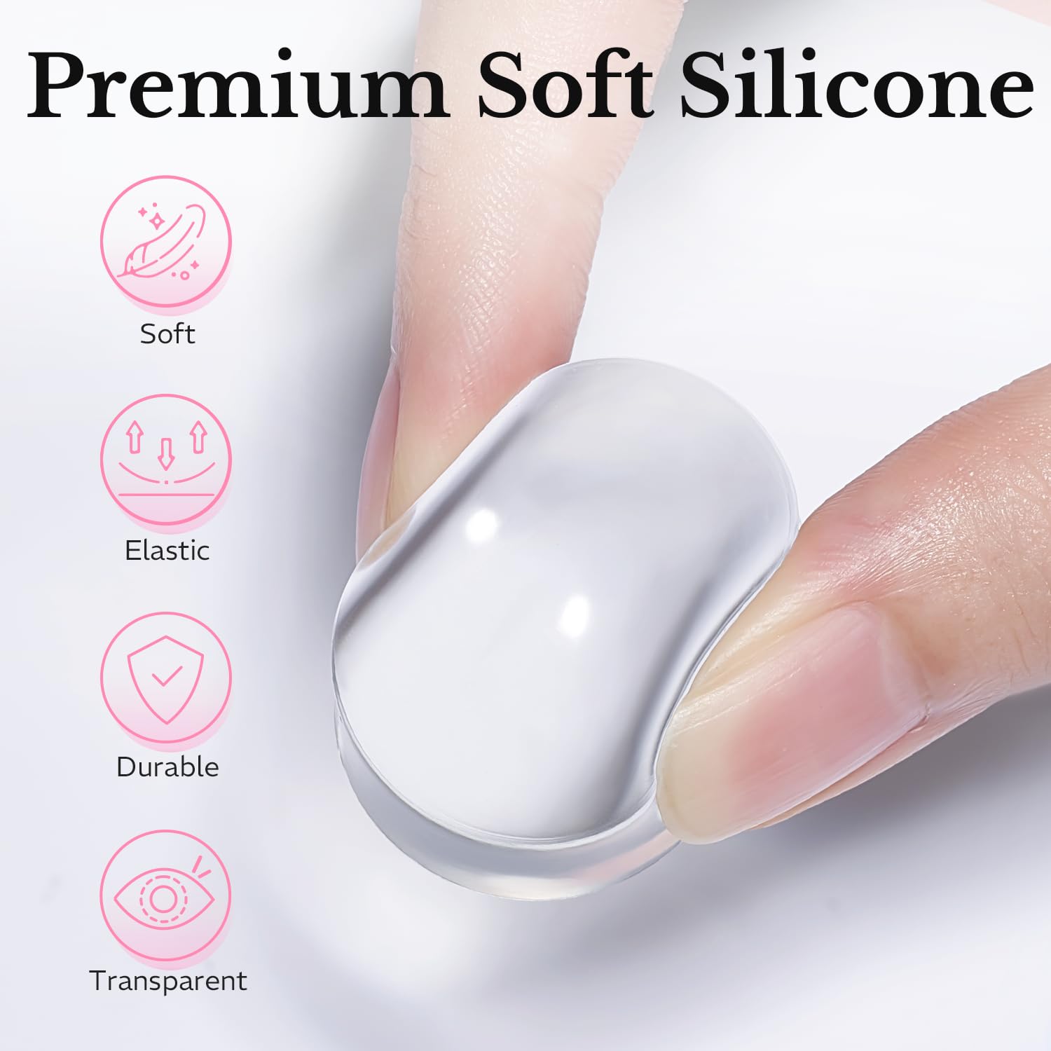 Premium soft silicone stamper from Azurebeauty conforms to nail shapes.