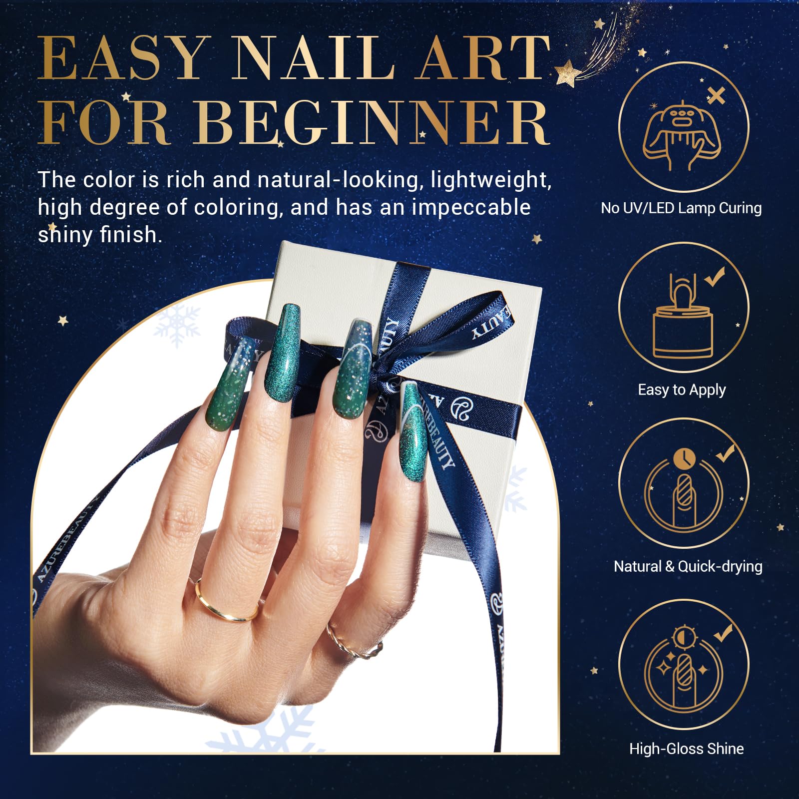 AZUREBEAUTY top coat bottle delivers lasting shine