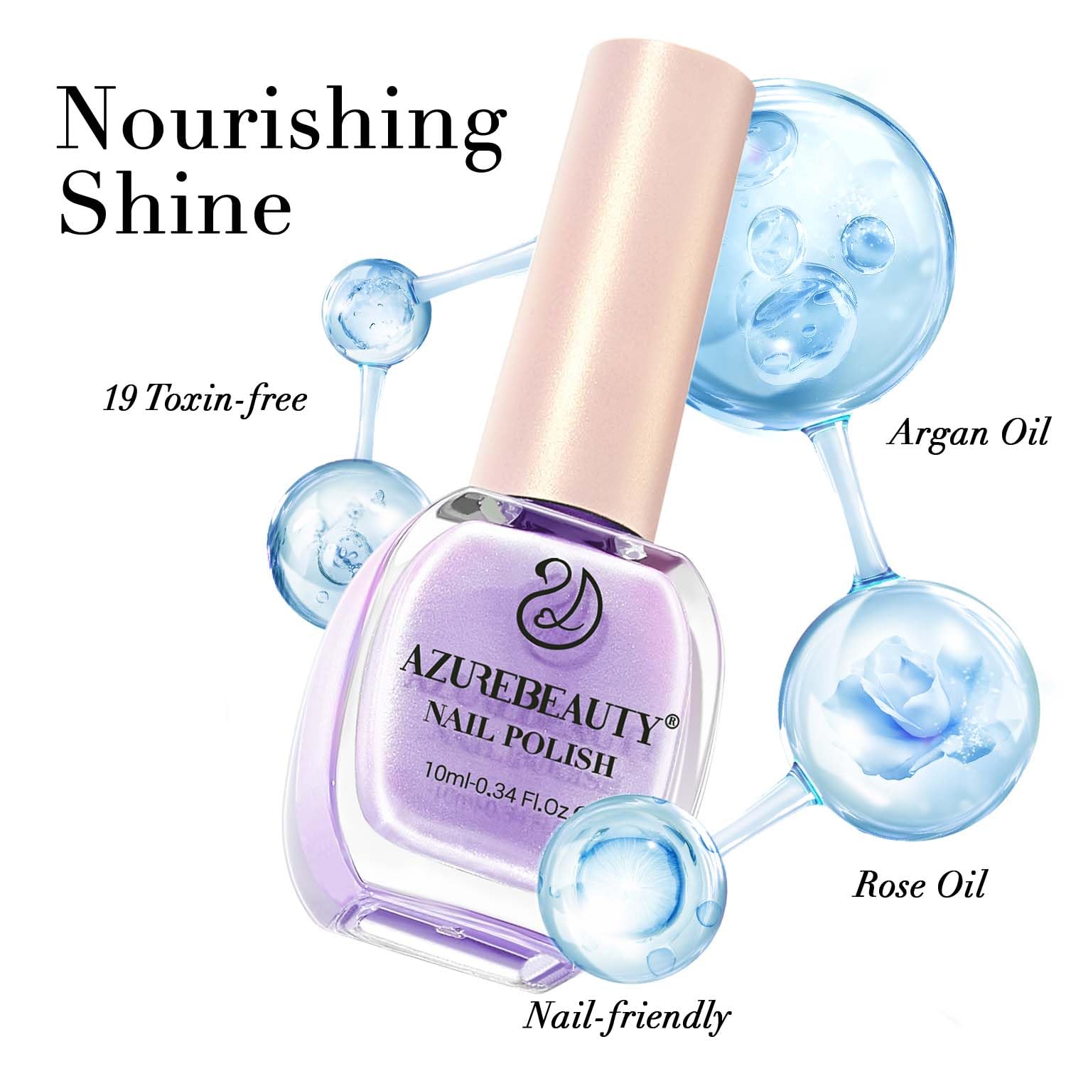 AZUREBEAUTY Two coats give maximum shine and durable wear.
