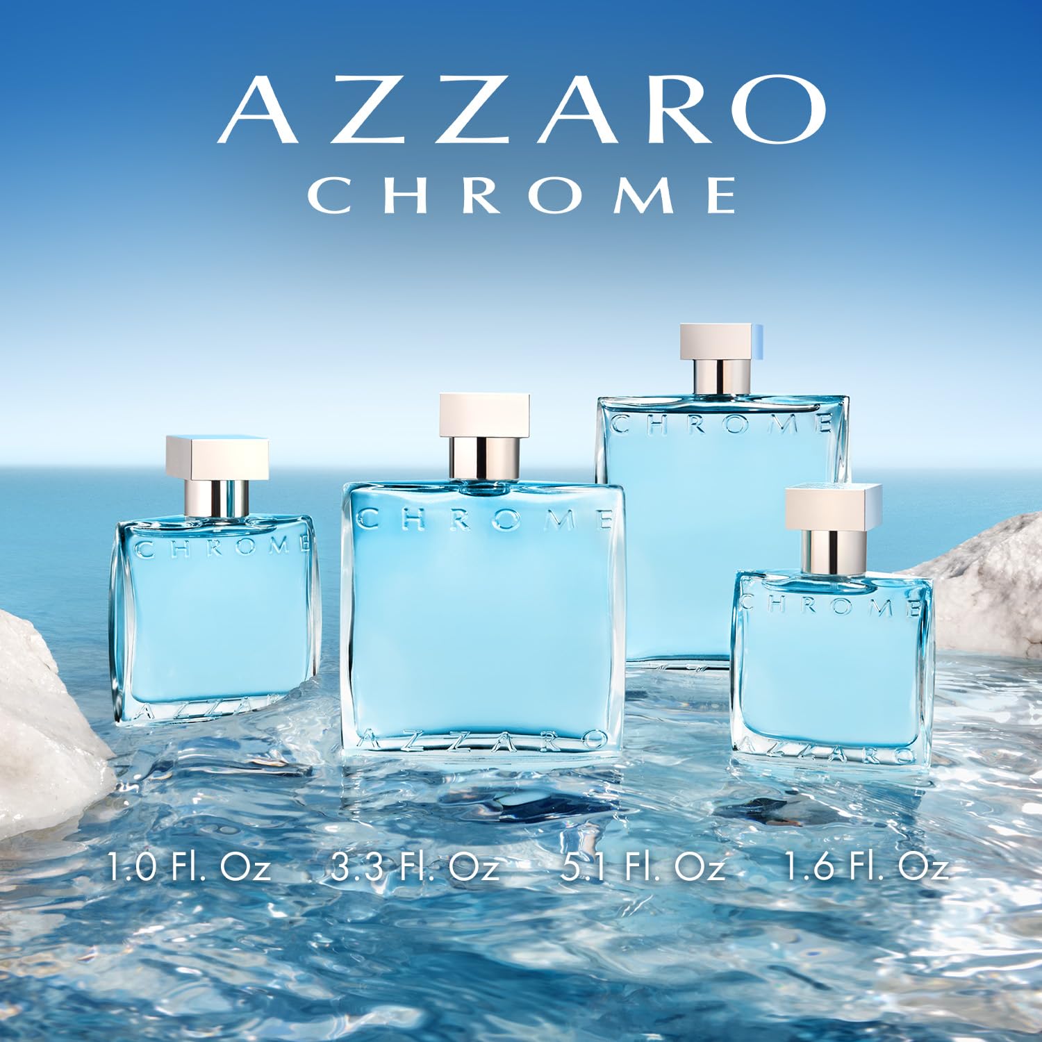 Azzaro Chrome label detail spotlights heritage and premium craftsmanship.