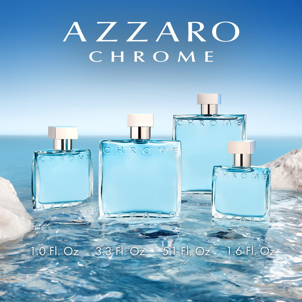 Azzaro Chrome label detail spotlights heritage and premium craftsmanship.