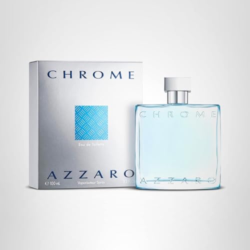 Azzaro Chrome packaging box conveying luxury and mediterranean inspiration.
