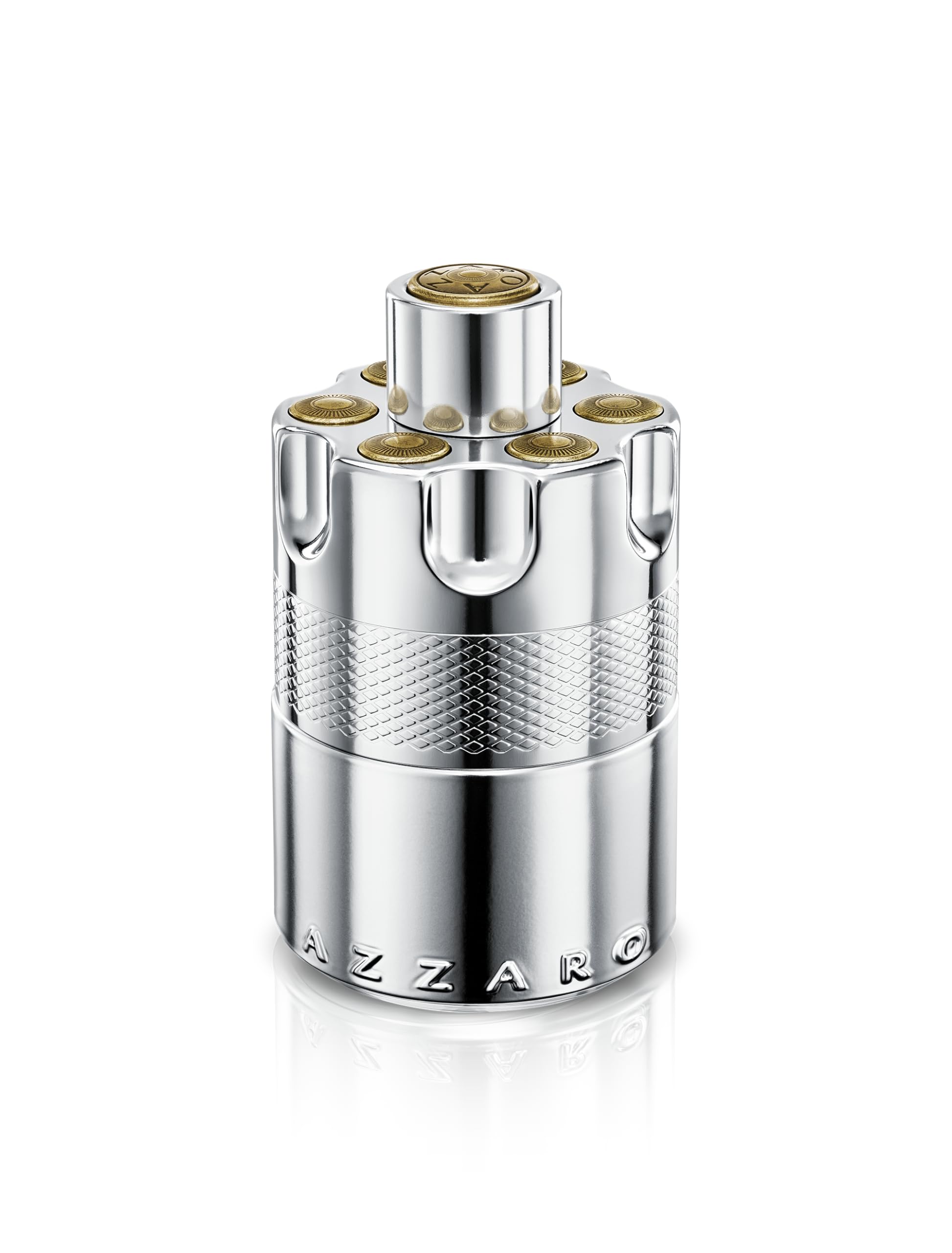 Azzaro Wanted EDP bottle cap detail for premium first impression.