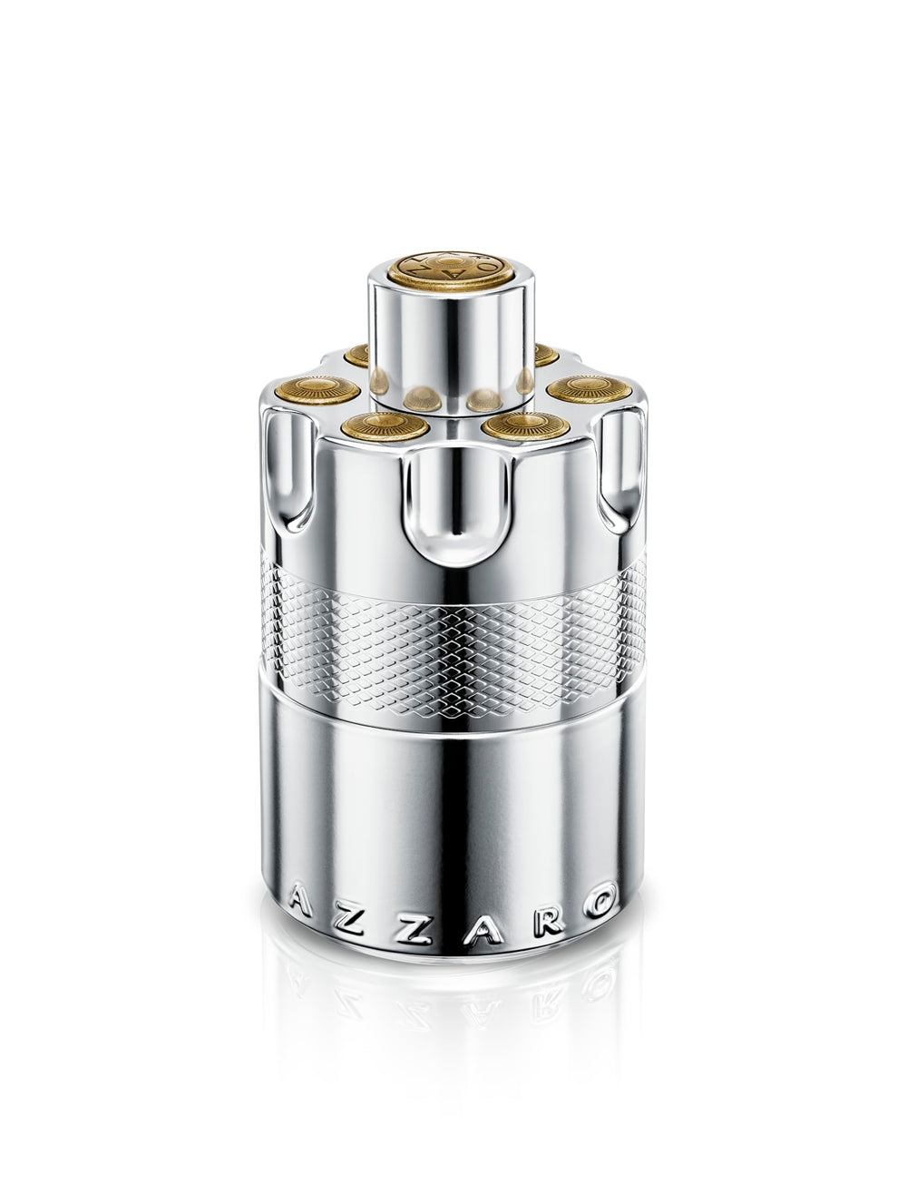 Azzaro Wanted EDP bottle cap detail for premium first impression.