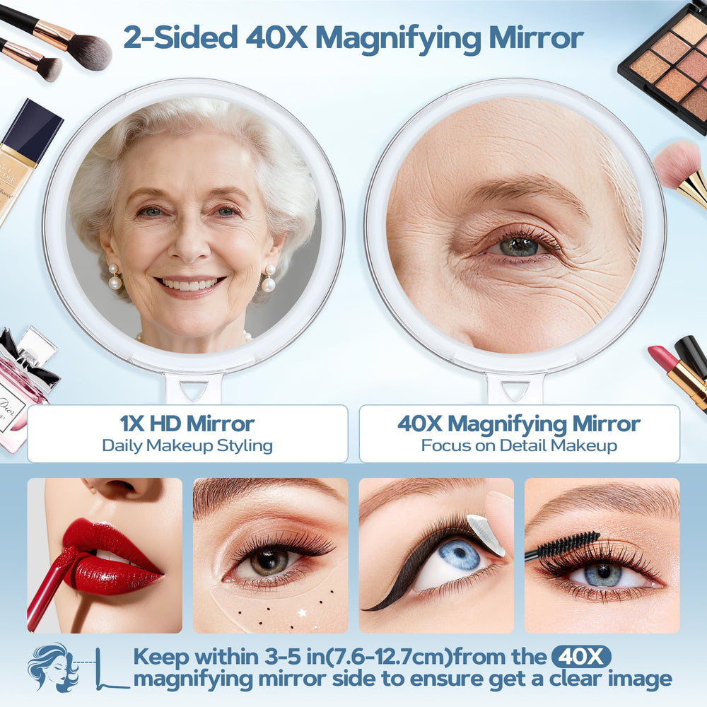 B Beauty Planet 1x magnifying mirror provides clear daily makeup application.