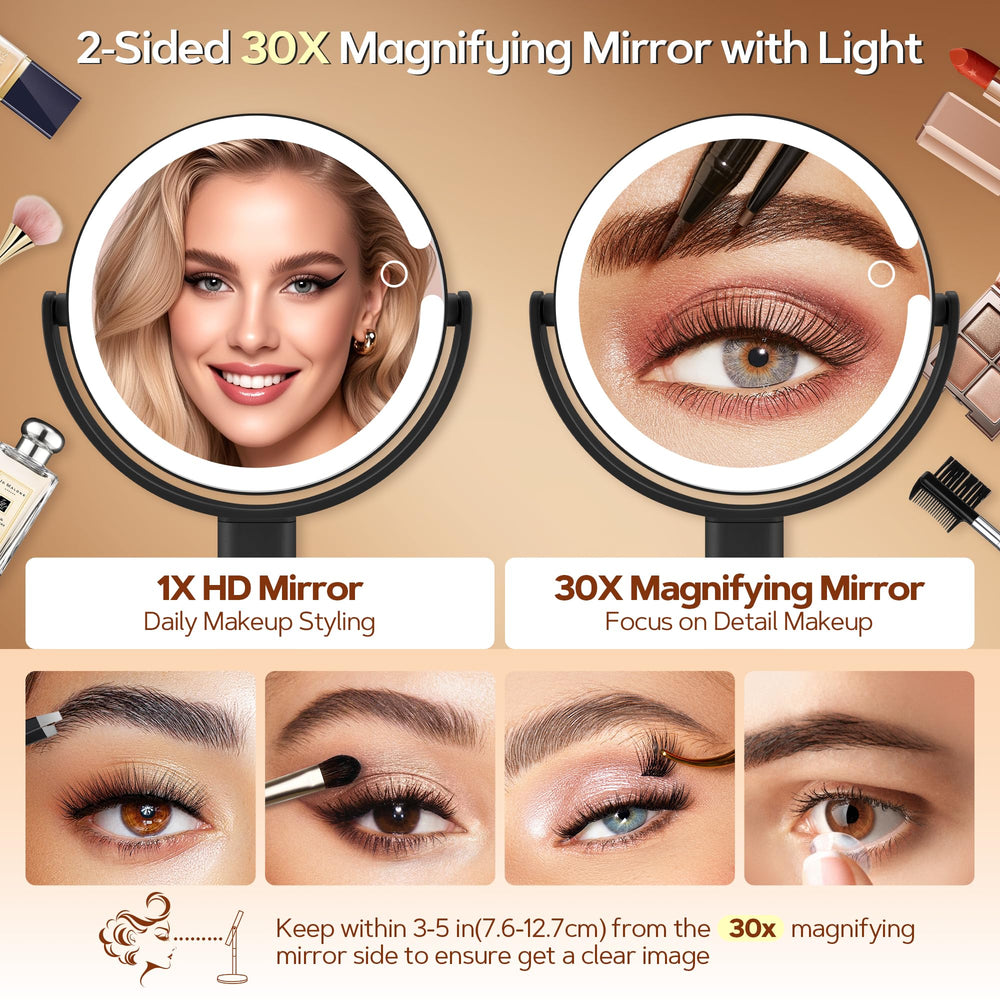 Three lighting modes provide natural, warm, or cool tones for different tasks.