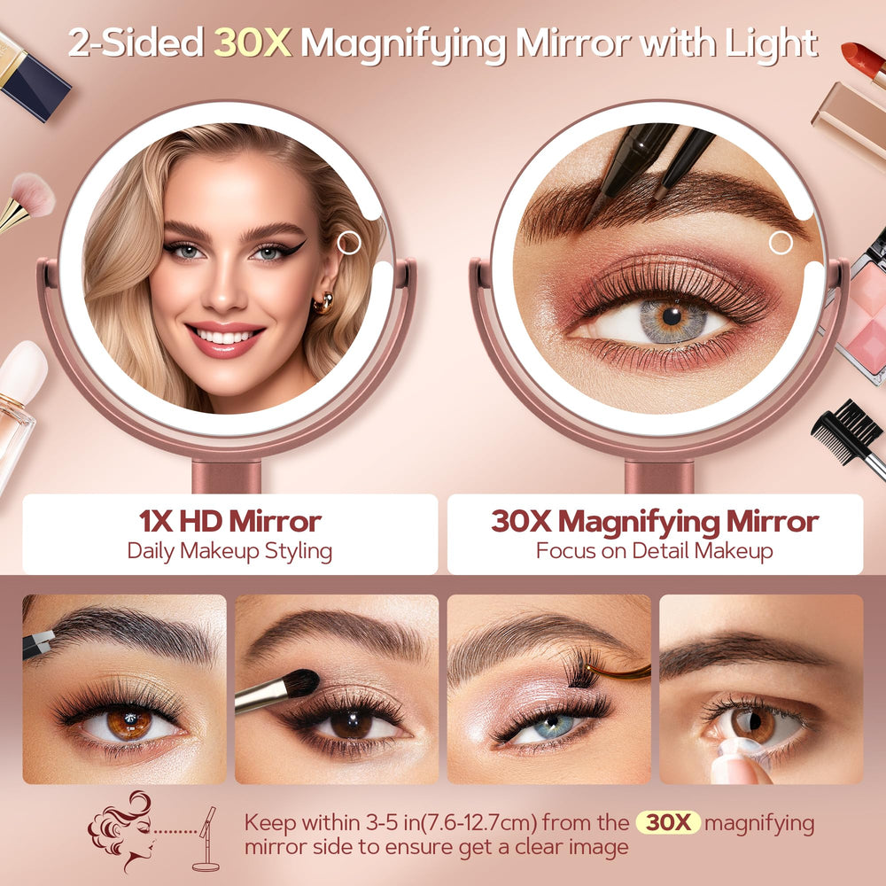B Beauty Planet 30X magnification side for precise brow and lash work