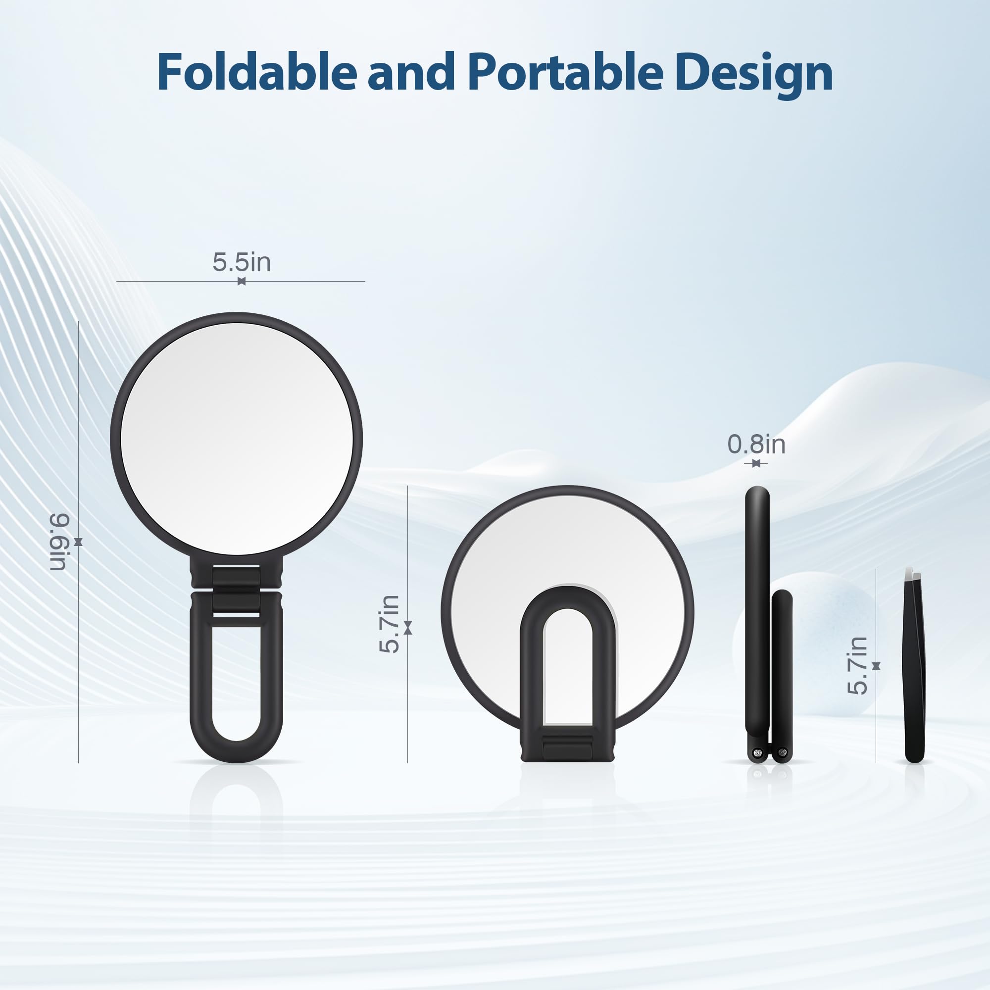 B Beauty Planet 360-degree rotating mirror with adjustable angle