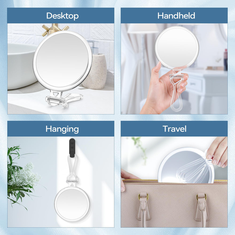 B Beauty Planet compact 5-inch travel mirror fits bags securely