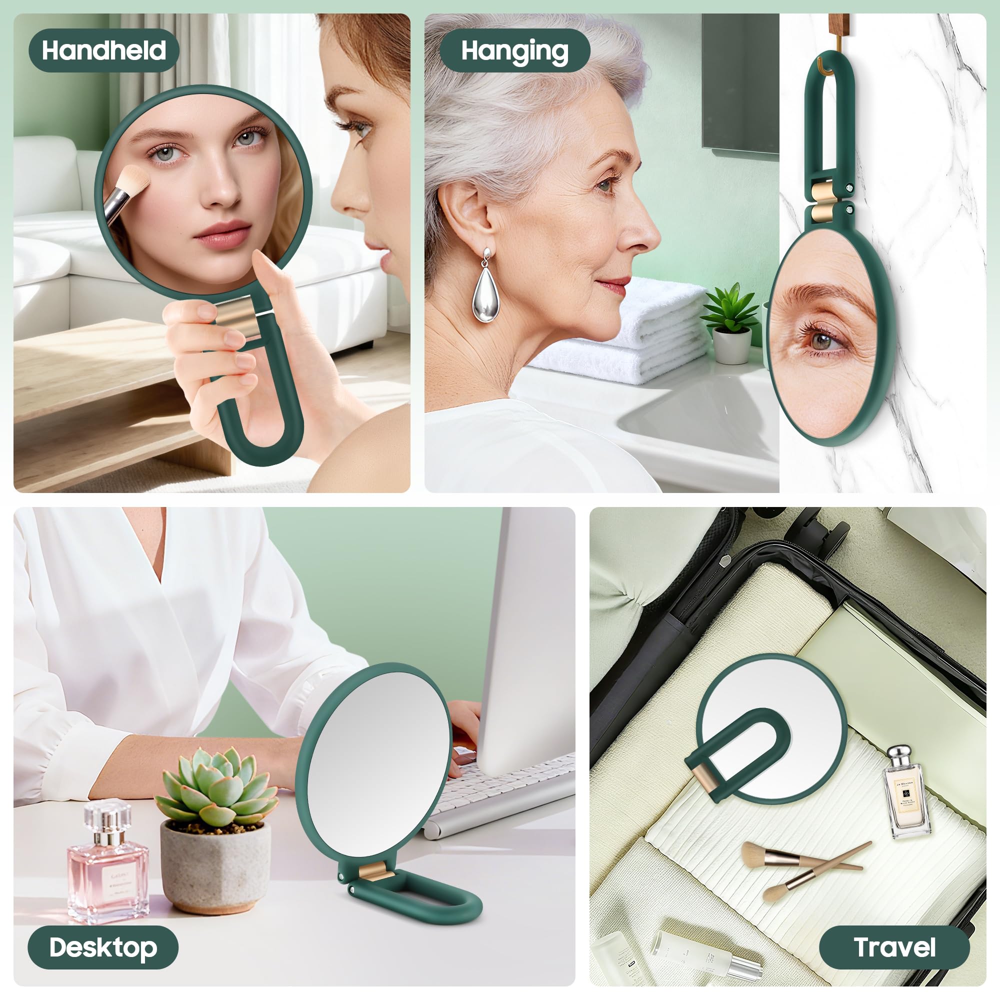 B Beauty Planet double-sided 1x and 40x mirror for versatile tasks