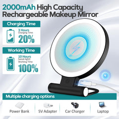 B Beauty Planet 3-color light for customizable ambience during makeup.