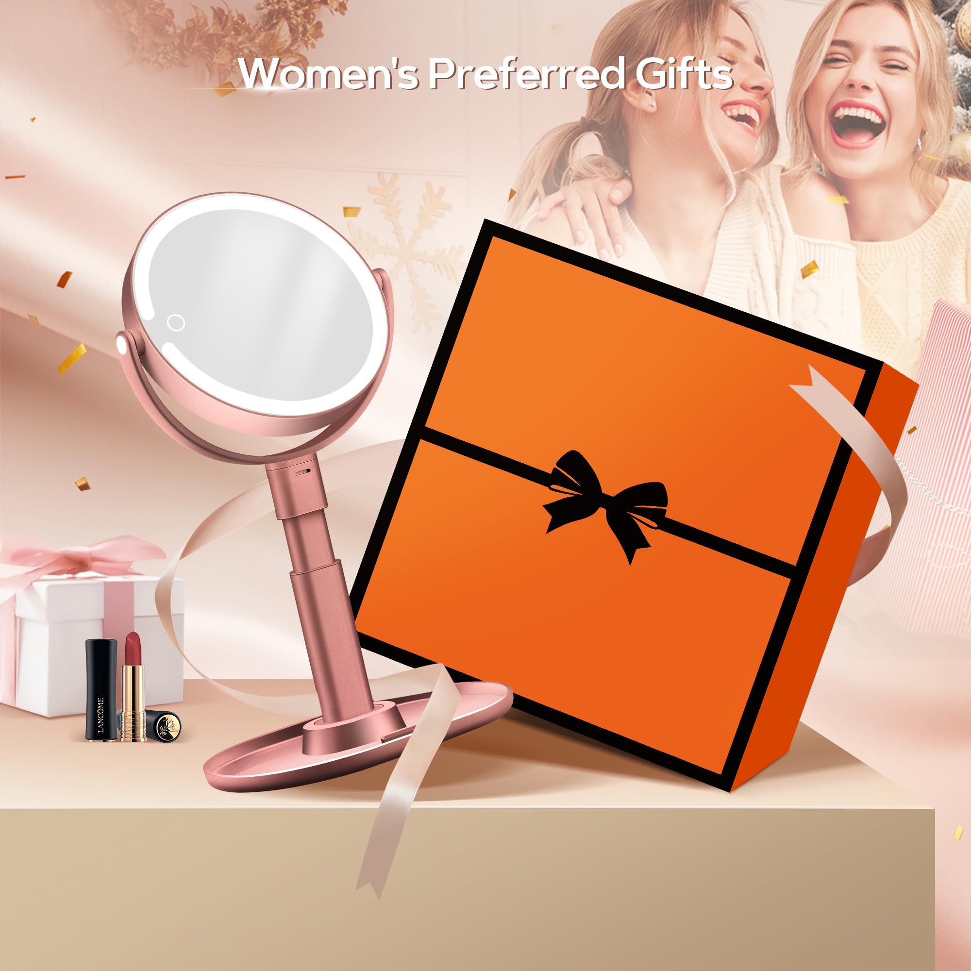 Rose gold finish adds subtle luxury to any vanity