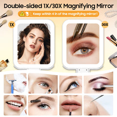 B Beauty Planet travel mirror with 3-color lighting for accurate tones