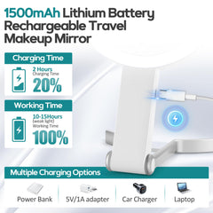 B Beauty Planet USB-C rechargeable travel mirror powers on the go