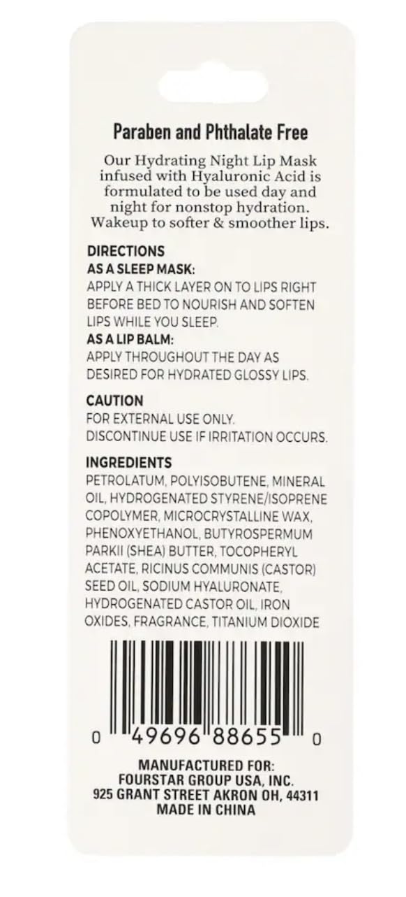 B Pure rutina nocturna labios, aplicación suave para hidratación intensiva.