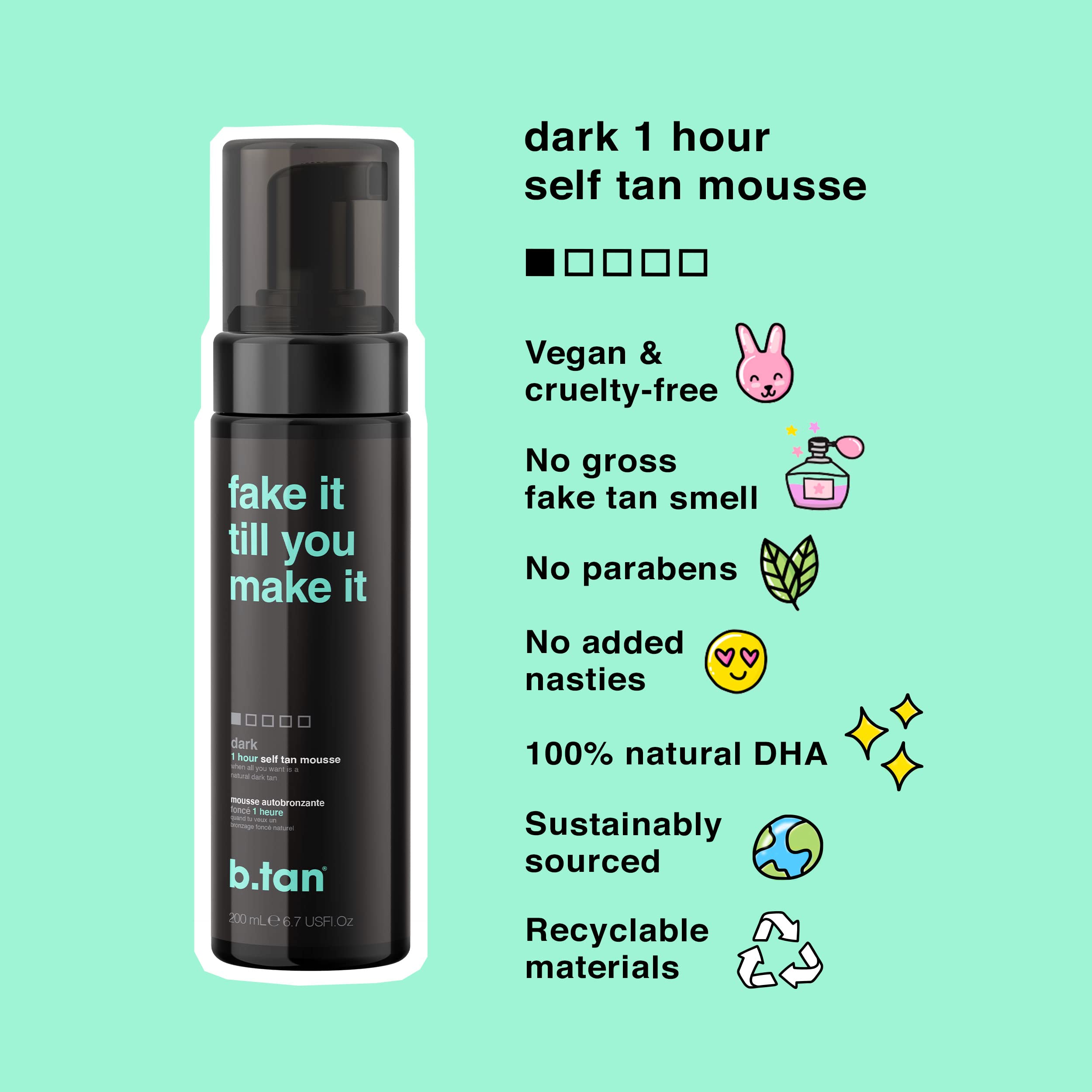 B.TAN application mitt ensures smooth, streak-free coverage.