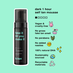 B.TAN application mitt ensures smooth, streak-free coverage.