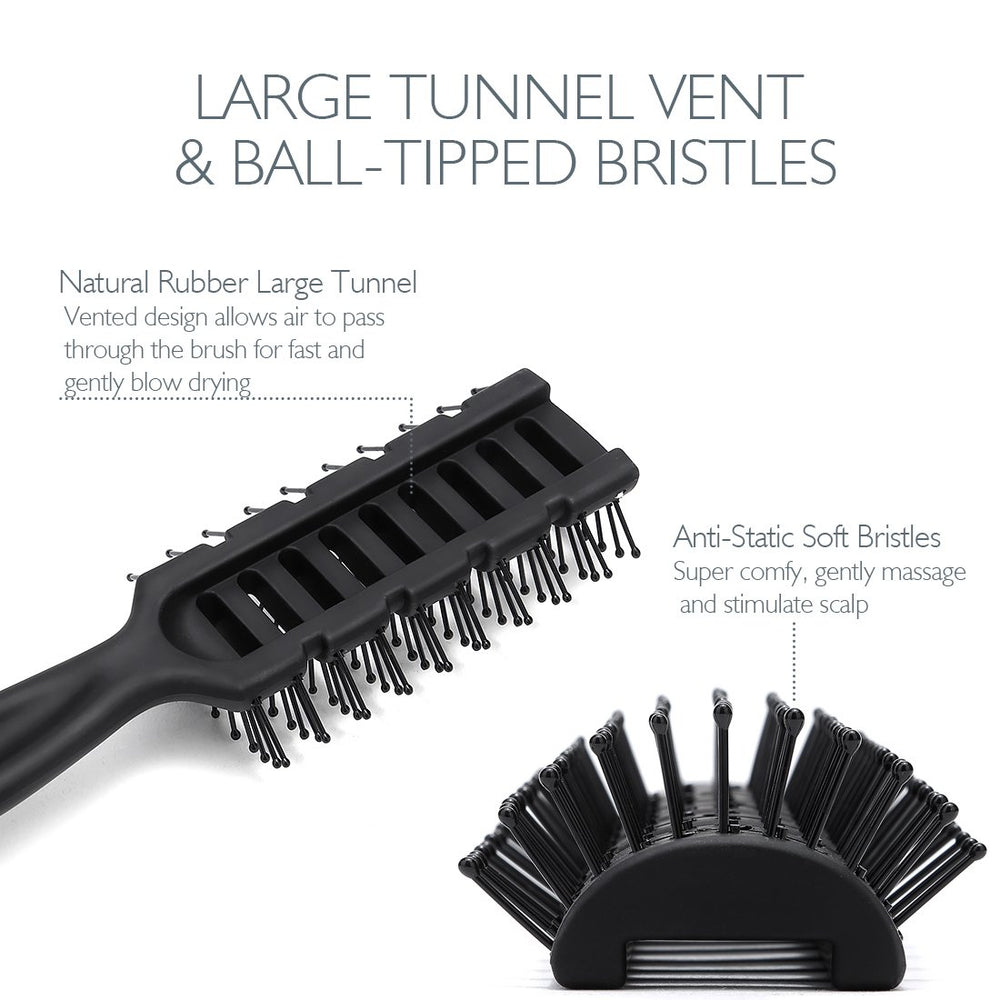 Baasha ball-tipped bristles offering gentle detangling