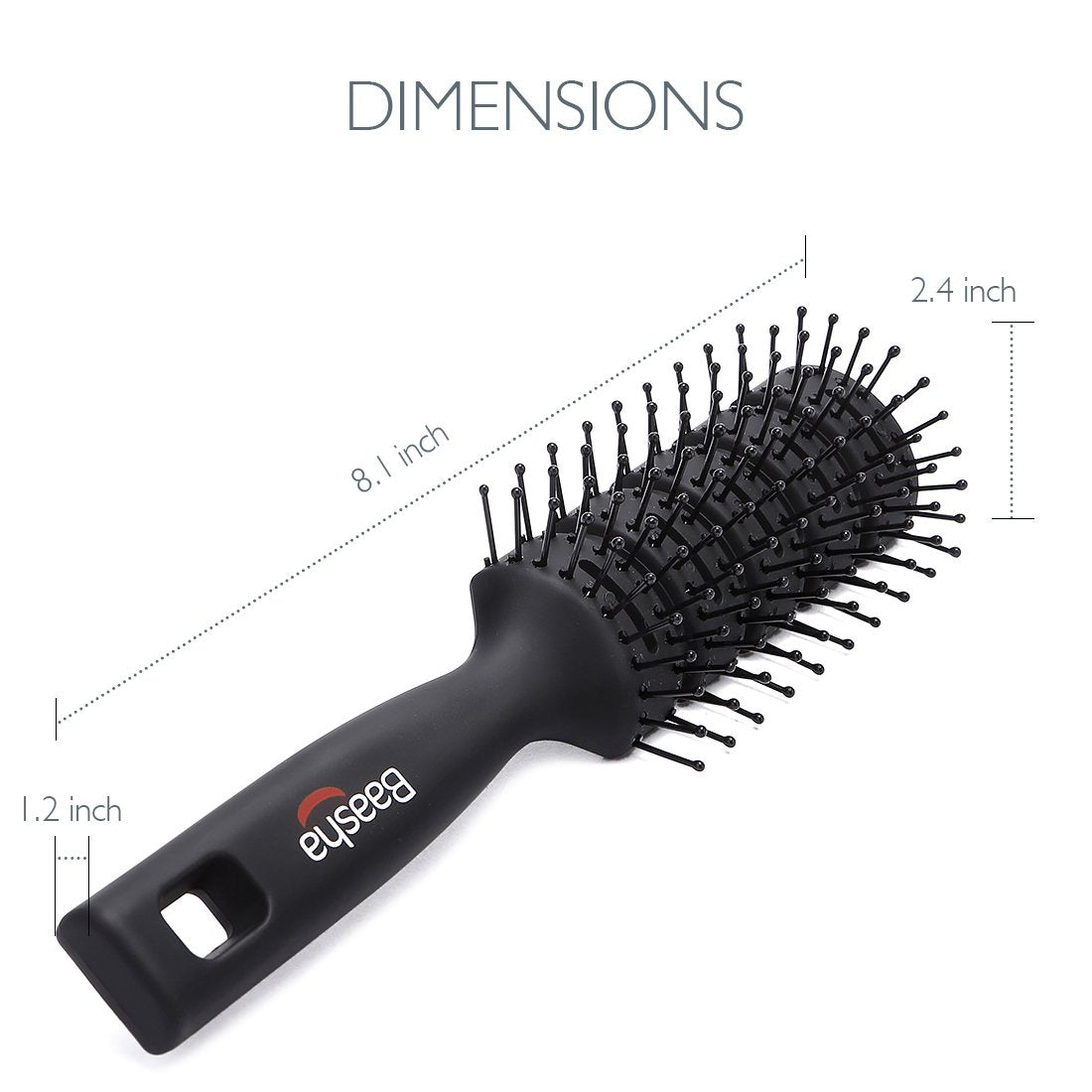 Baasha durable vented brush built for everyday styling across hair types