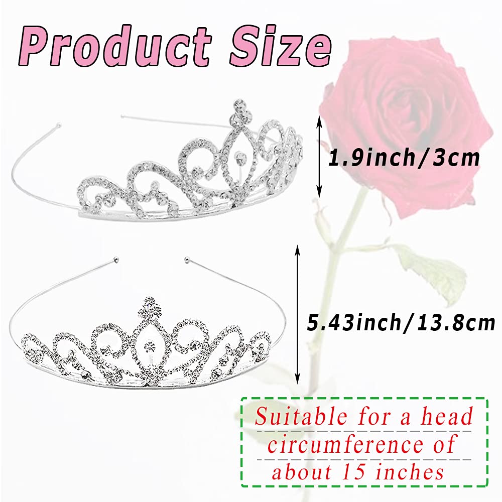 Baaxxango tiara de cristal plateada para bodas o fiestas.